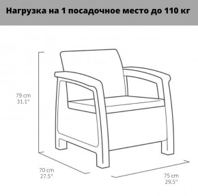 Комплект мебели Корфу Рест (Corfu Rest - without table) графит в Губкинском - gubkinskiy.ok-mebel.com | фото 3