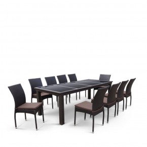 Комплект плетеной мебели T438/Y380A-W53 Brown (10+1) в Губкинском - gubkinskiy.ok-mebel.com | фото 3
