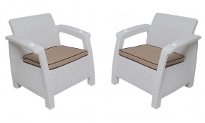 Комплект уличной мебели Yalta Premium Terrace Set (Ялта) белый (+подушки под спину) в Губкинском - gubkinskiy.ok-mebel.com | фото 4