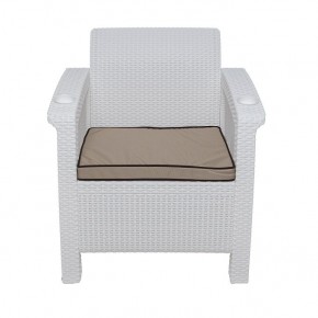 Комплект уличной мебели Yalta Premium Terrace Set (Ялта) белый (+подушки под спину) в Губкинском - gubkinskiy.ok-mebel.com | фото 6