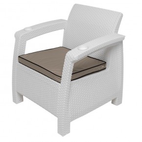 Комплект уличной мебели Yalta Premium Terrace Set (Ялта) белый (+подушки под спину) в Губкинском - gubkinskiy.ok-mebel.com | фото 7