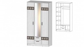 КОСТА-РИКА Шкаф 3-х створчатый (анкор светлый) в Губкинском - gubkinskiy.ok-mebel.com | фото
