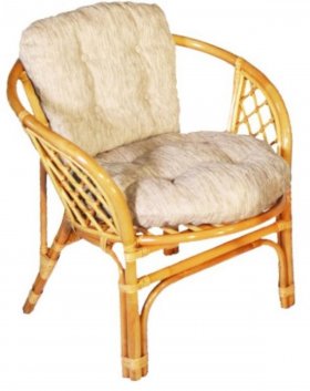 Кресло Багама, подушки светлые обычные шенил (Мёд) в Губкинском - gubkinskiy.ok-mebel.com | фото 1