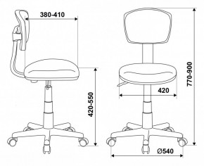 Кресло детское Бюрократ CH-W299/SD/TW-18 салатовый в Губкинском - gubkinskiy.ok-mebel.com | фото 4