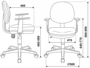 Кресло детское Бюрократ CH-W356AXSN/15-107 голубой в Губкинском - gubkinskiy.ok-mebel.com | фото 3