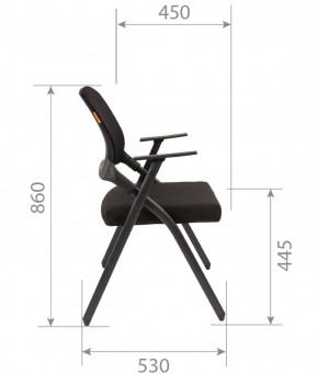Кресло для посетителей CHAIRMAN NEXX (ткань стандарт черный/сетка DW-01) в Губкинском - gubkinskiy.ok-mebel.com | фото 7