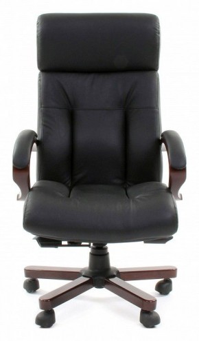 Кресло для руководителя Chairman 421 черный/орех темный, черный в Губкинском - gubkinskiy.ok-mebel.com | фото 2