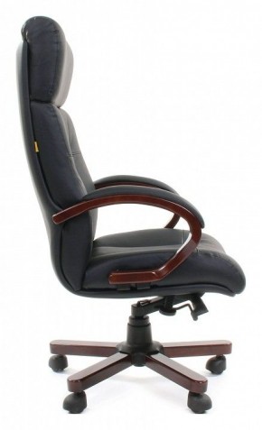 Кресло для руководителя Chairman 421 черный/орех темный, черный в Губкинском - gubkinskiy.ok-mebel.com | фото 3