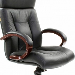 Кресло для руководителя Chairman 421 черный/орех темный, черный в Губкинском - gubkinskiy.ok-mebel.com | фото 6