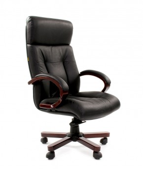 Кресло для руководителя CHAIRMAN  421 (Натуральная кожа) Черное в Губкинском - gubkinskiy.ok-mebel.com | фото 1