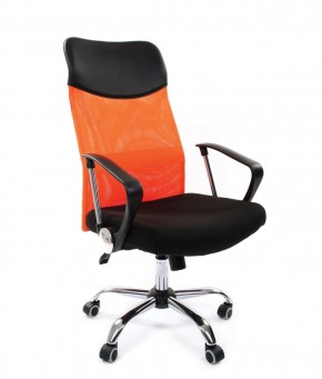 Кресло для руководителя CHAIRMAN 610 N (15-21 черный/сетка оранжевый) в Губкинском - gubkinskiy.ok-mebel.com | фото 1