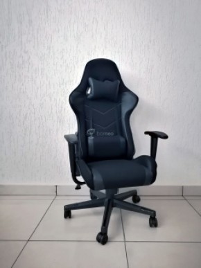 Кресло геймерское Barneo K-50 (черная сетка черные вставки) в Губкинском - gubkinskiy.ok-mebel.com | фото