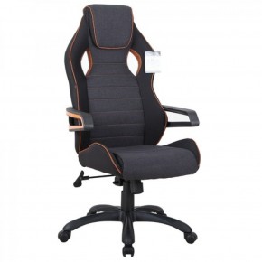 Кресло компьютерное BRABIX Techno Pro GM-003 (ткань черное/серое, вставки оранжевые) 531813 в Губкинском - gubkinskiy.ok-mebel.com | фото