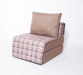 Кресло-кровать бескаркасное Харви (коричневый-квадро беж) в Губкинском - gubkinskiy.ok-mebel.com | фото