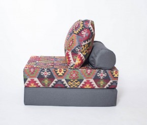 Кресло-кровать-пуф бескаркасное Прайм (мехико серый-графит) в Губкинском - gubkinskiy.ok-mebel.com | фото