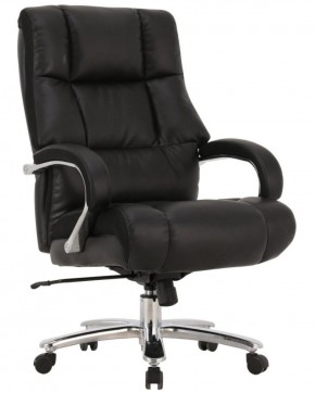 Кресло офисное BRABIX PREMIUM "Bomer HD-007" (рециклированная кожа, хром, черное) 531939 в Губкинском - gubkinskiy.ok-mebel.com | фото 1