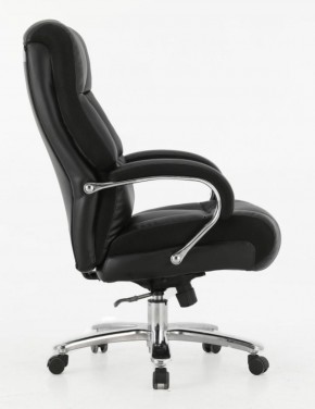 Кресло офисное BRABIX PREMIUM "Bomer HD-007" (рециклированная кожа, хром, черное) 531939 в Губкинском - gubkinskiy.ok-mebel.com | фото 3
