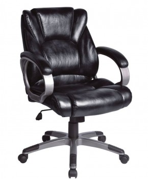 Кресло офисное BRABIX "Eldorado EX-504", экокожа, черное, 530874 в Губкинском - gubkinskiy.ok-mebel.com | фото