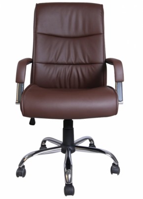 Кресло офисное BRABIX "Space EX-508" (экокожа, хром, коричневое) 531164 в Губкинском - gubkinskiy.ok-mebel.com | фото 3