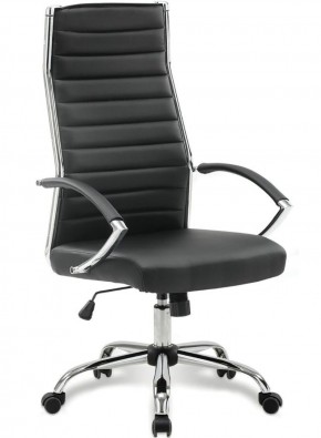 Кресло офисное BRABIX "Style EX-528", экокожа, хром, черное, 531947 в Губкинском - gubkinskiy.ok-mebel.com | фото 1