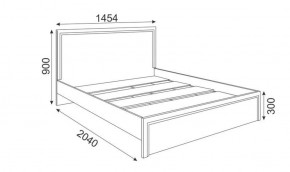Кровать 1.4 М16 Стандарт с настилом Беатрис (Орех гепланкт) в Губкинском - gubkinskiy.ok-mebel.com | фото