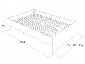 Кровать 1.6 каркас + спинка головная + 2 ящика Ольга-14 без основания в Губкинском - gubkinskiy.ok-mebel.com | фото 3