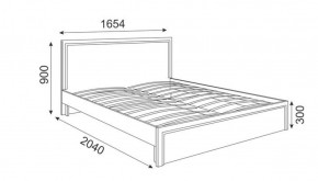 Кровать 1.6 М07 Стандарт с основанием Беатрис (Орех гепланкт) в Губкинском - gubkinskiy.ok-mebel.com | фото