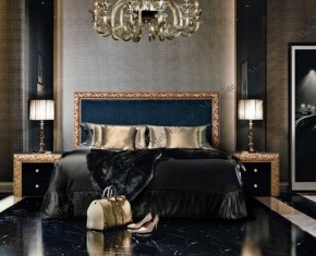 Кровать 2-х спальная (1,6 м) Тиффани Premium черная/золото с мягким элементом (Антрацит) с подъемным механизмомарт (ТФКР-3[3](П) в Губкинском - gubkinskiy.ok-mebel.com | фото 2