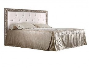 Кровать 2-х спальная (1,6 м) Тиффани штрих-лак/серебро с мягким изголовьем (ТФКР-2) в Губкинском - gubkinskiy.ok-mebel.com | фото