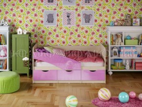 Кровать Бабочки (Сиреневый металлик) 1600 в Губкинском - gubkinskiy.ok-mebel.com | фото 1