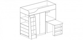 КАПРИЗ-8 Кровать 800 двухъярусная без рисунка в Губкинском - gubkinskiy.ok-mebel.com | фото