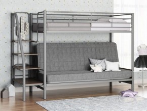 Кровать двухъярусная с диваном "Мадлен-3" (Серый/Серый) в Губкинском - gubkinskiy.ok-mebel.com | фото