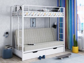 Кровать двухъярусная с диваном "Мадлен-ЯЯ" с ящиками в Губкинском - gubkinskiy.ok-mebel.com | фото