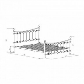 Кровать металлическая "Эльда" Черный/Золото в Губкинском - gubkinskiy.ok-mebel.com | фото 2