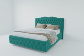 Кровать Нягань с ПМ 1200 (велюр бирюзовый) в Губкинском - gubkinskiy.ok-mebel.com | фото 2