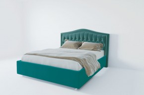 Кровать Нягань с ПМ 1400 (велюр бирюзовый) в Губкинском - gubkinskiy.ok-mebel.com | фото 2