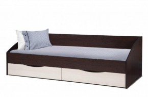 Кровать одинарная "Фея - 3" симметричная New (2000Х900) венге/вудлайн кремовый в Губкинском - gubkinskiy.ok-mebel.com | фото