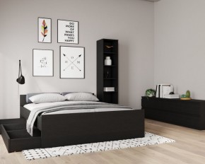 Кровать ОРИОН двухспальная с ортопедическим основанием 180х200, цвет Дуб Венге в Губкинском - gubkinskiy.ok-mebel.com | фото 3