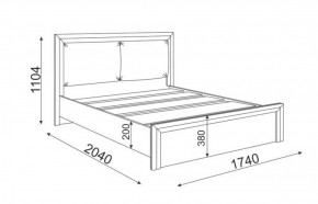 Кровать 1.6 Глэдис М31 с настилом и мягкой частью (ЯШС/Белый) в Губкинском - gubkinskiy.ok-mebel.com | фото 3