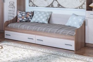 Кровать одинарная с ящиками Город в Губкинском - gubkinskiy.ok-mebel.com | фото 1