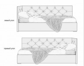 Кровать угловая Лилу интерьерная +основание (90х200) в Губкинском - gubkinskiy.ok-mebel.com | фото 2
