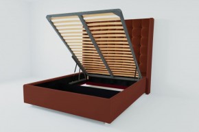 Кровать Венеция ЛЮКС с ПМ 1800 (велюр бордо) в Губкинском - gubkinskiy.ok-mebel.com | фото