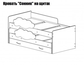 Кровать выкатная Соник (800*1900) в Губкинском - gubkinskiy.ok-mebel.com | фото 2