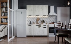 Кухня ДИОР 1500 (Белый/Дуб Крафт белый) в Губкинском - gubkinskiy.ok-mebel.com | фото