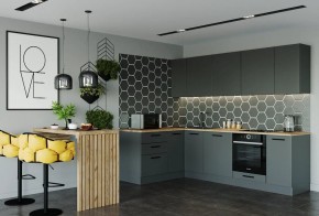 Кухня угловая Антрацит 2600х1600 (Стол. 38мм) в Губкинском - gubkinskiy.ok-mebel.com | фото