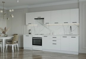 Кухонный гарнитур Белый Глянец 3000 (Стол. 38мм) в Губкинском - gubkinskiy.ok-mebel.com | фото