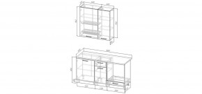 Кухонный гарнитур Меренга 1600 h950 (Стол. 26мм) в Губкинском - gubkinskiy.ok-mebel.com | фото 2