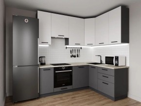 Кухонный гарнитур Меренга 2200*1600 h950 (Стол. 26мм) в Губкинском - gubkinskiy.ok-mebel.com | фото