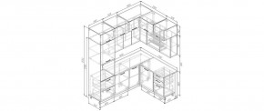 Кухонный гарнитур Меренга 2200*1700 (Стол. 26мм) в Губкинском - gubkinskiy.ok-mebel.com | фото 2