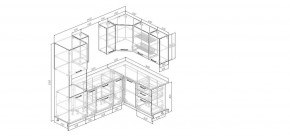 Кухонный гарнитур Меренга 2400*1600 (Стол. 26мм) в Губкинском - gubkinskiy.ok-mebel.com | фото 2